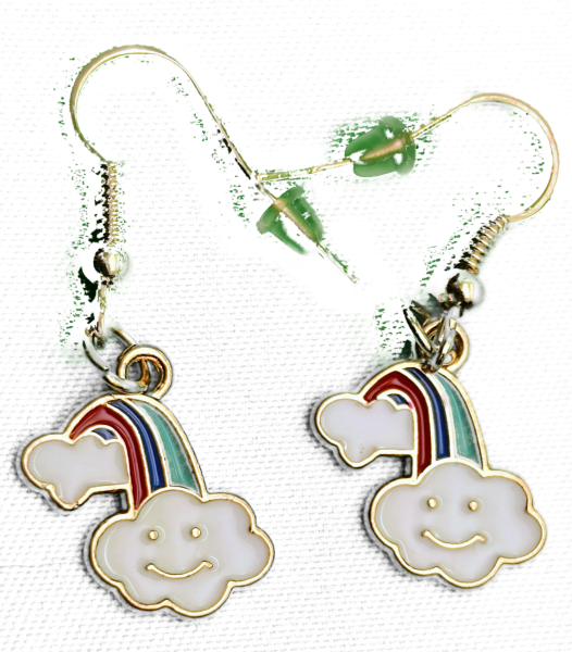 Earrings for kids cloud & rainbow